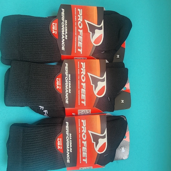 PROFEET 285 Multi-Sport Crew BLACK DRESS SOCKS SIZE 9-11 Medium - 3 PAIRS NWT - Picture 8 of 8